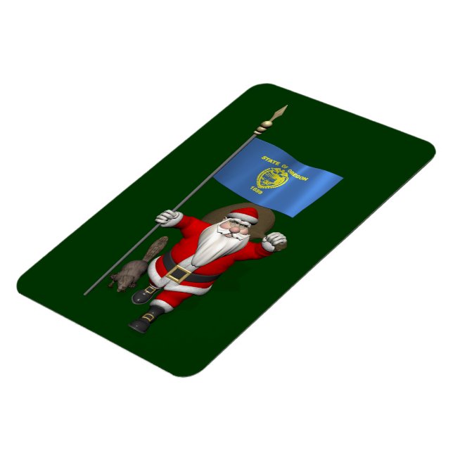 Magnet Flexible Le Père Noël Visite L'État Du Castor (Côté Gauche)