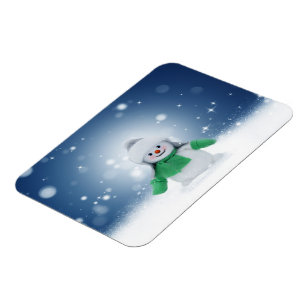 Magnet Flexible Le personnage de bonhomme de neige de Noël adorabl