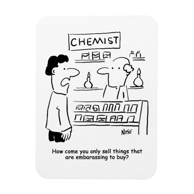 Magnet Flexible Le pharmacien ne vend que des produits embarrassan (Vertical)