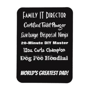 Magnet Flexible Le plus grand papa des mondes ! Personnalisable !