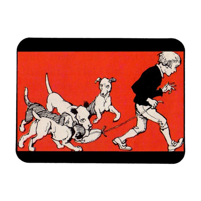 Magnet Flexible le promeneur de chiens (Horizontal)