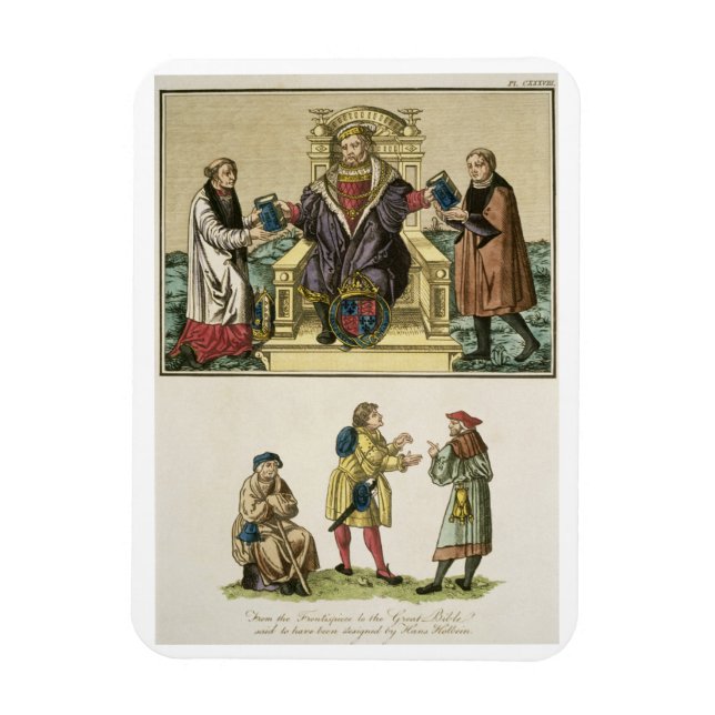 Magnet Flexible Le roi Henri VIII (1491-1547) du frontispece (Vertical)