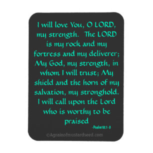 Magnet Flexible Le Seigneur est ma citation de la Bible de Rocher