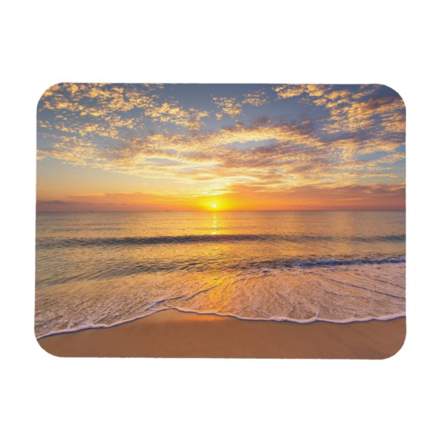 Magnet Flexible Le soleil du matin en bord de mer (Horizontal)