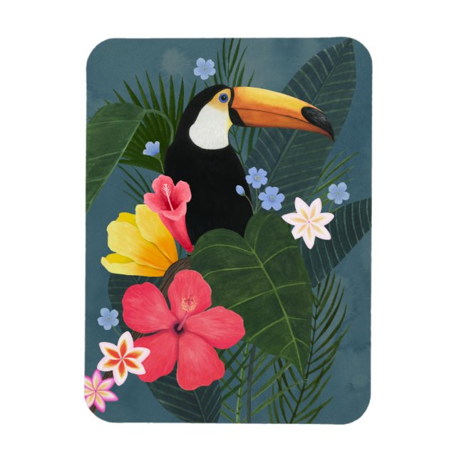 Magnet Flexible Le Toucan tropical en pleine nature (Vertical)