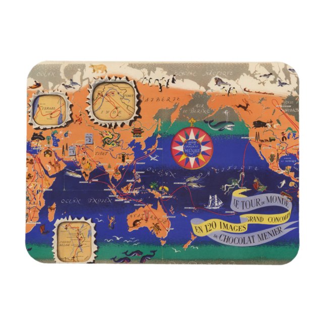 Magnet Flexible Le Tour du Monde (Horizontal)