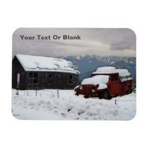 Magnet Flexible Le vieux camion rouge