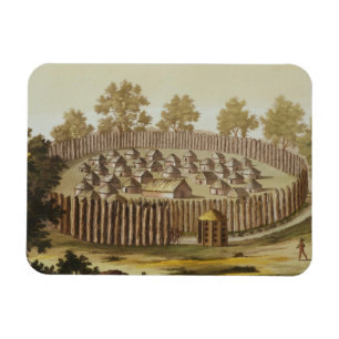 Magnet Flexible Le village d'une tribu indigène en Floride,