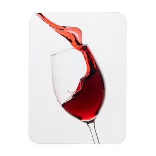 Magnet Flexible Le vin rouge coule dans le verre
