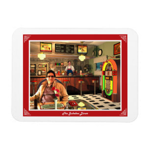 Magnet Flexible Le wagon-restaurant de juke-box
