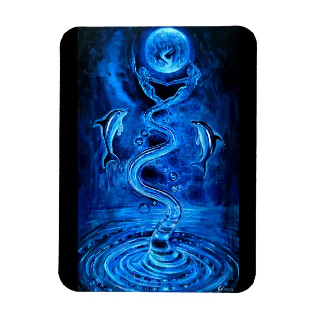 Magnet Flexible l'eau la source de la vie sur Terre  (Vertical)