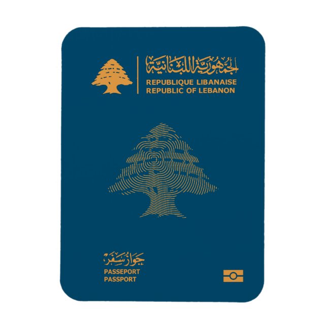 Magnet Flexible Lebanon passport (Vertical)