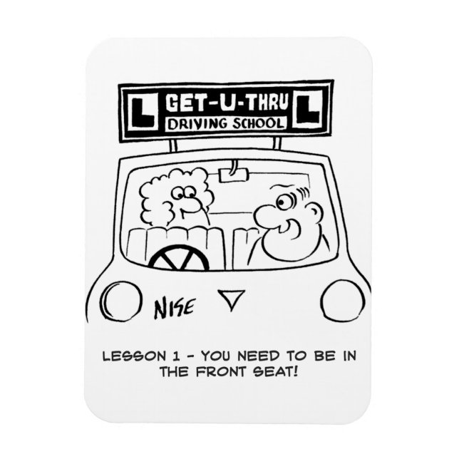 Magnet Flexible Leçon de conduite - élève dans le mauvais siège (Vertical)