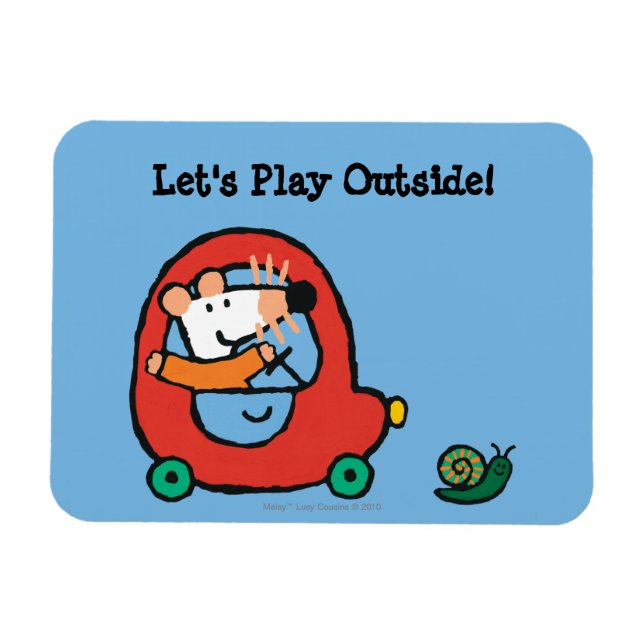 Magnet Flexible Lecteurs de marguerite une jolie voiture rouge (Horizontal)