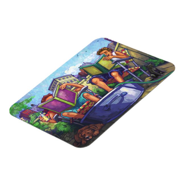 Magnet Flexible Lecture en été (Côté Gauche)