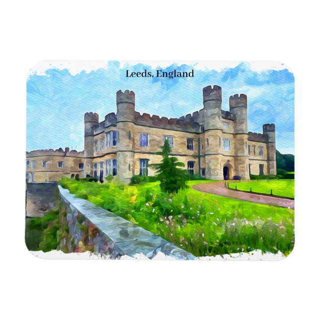 Magnet Flexible Leeds Angleterre Castle Panorama (Horizontal)