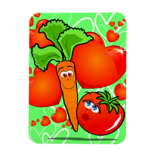 Magnet Flexible Légumes amoureux, aimant premium
