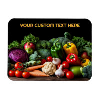Légumes frais de texte personnalisé