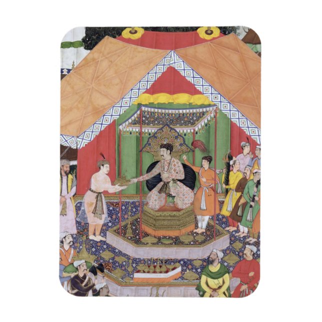 Magnet Flexible L'empereur Akbar (r.1556-1605) amusé par ses homme (Vertical)