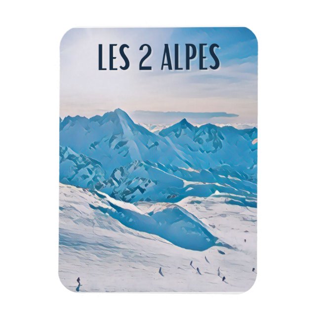 Magnet Flexible Les 2 Alpes Station de ski (Vertical)