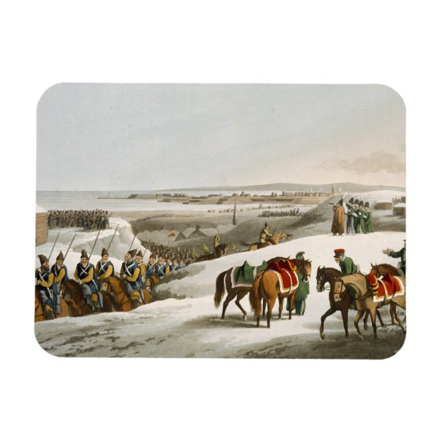 Magnet Flexible Les Alliés devant Dantzic en hiver, gravée par M (Horizontal)