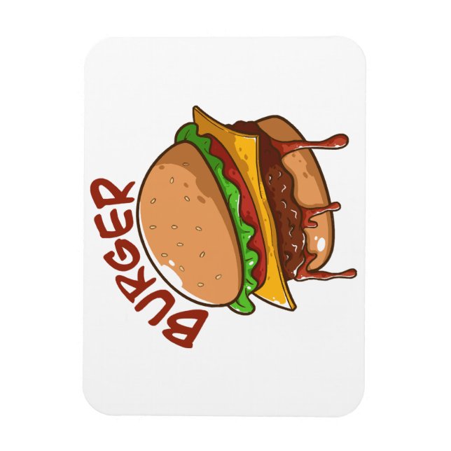 Magnet Flexible Les amateurs de hamburgers (Vertical)