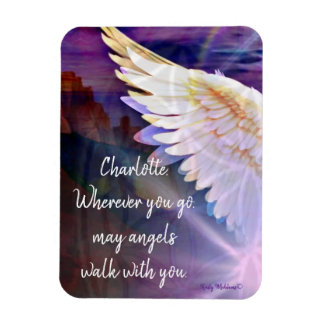 Magnet Flexible Les anges marchent avec vous Ange gardien Nom d'ai