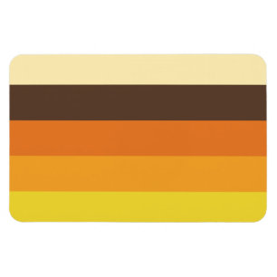 Magnet Flexible les années 70 Motif de couleurs triées rétro