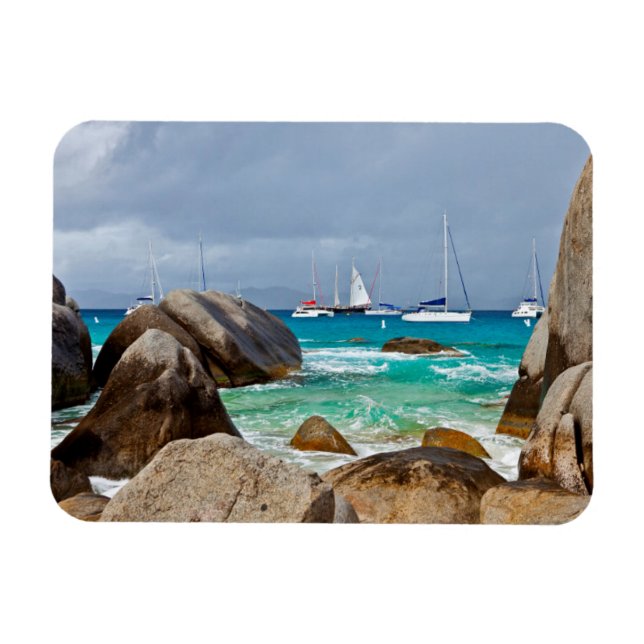 Magnet Flexible Les Bains, Virgin Gorda, Îles Vierges britanniques (Horizontal)