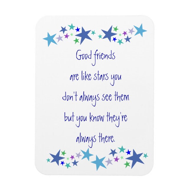 Magnet Flexible Les bons amis sont comme Stars Fun Citation (Vertical)