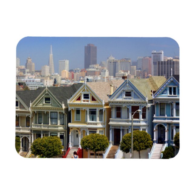 Magnet Flexible Les célèbres Painted Ladies de San Francisco (Horizontal)