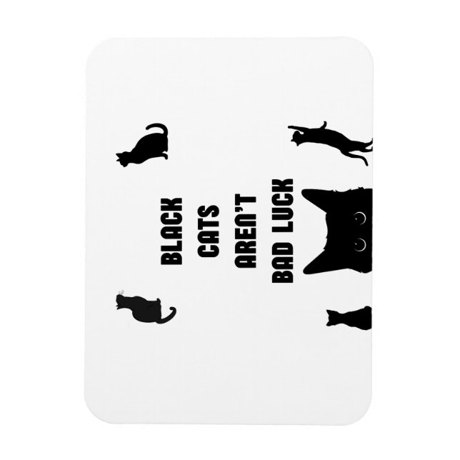 Magnet Flexible Les chats noirs n'ont pas mauvaise chance (Vertical)