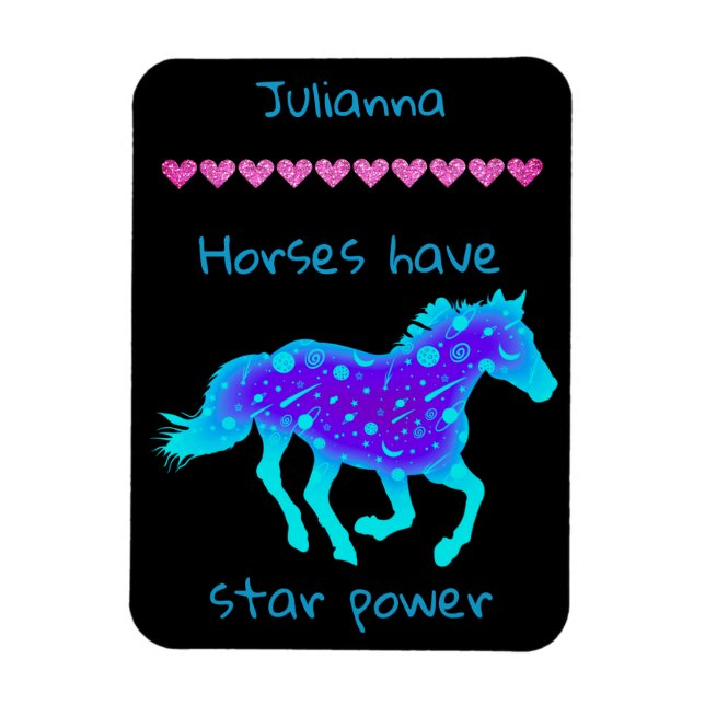 Magnet Flexible Les chevaux ont une puissance étoilée (Vertical)