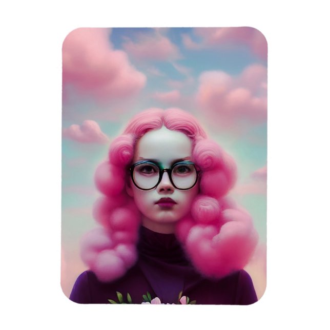 Magnet Flexible Les cheveux roses (Vertical)