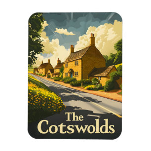 Magnet Flexible Les Cotswolds Angleterre Vintage