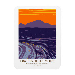 Magnet Flexible Les cratères du Monument National de la Lune Idaho