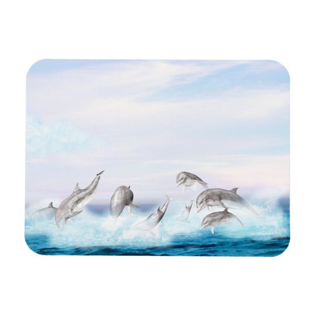 Magnet Flexible Les dauphins qui sautent (Horizontal)