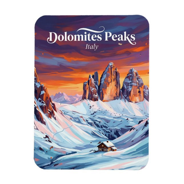 Magnet Flexible Les Dolomites Italie (Vertical)