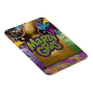 Magnet Flexible Les doubloons graphiques sur le thème Mardi Gras d