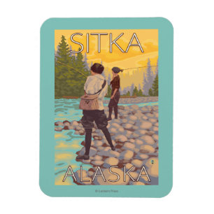 Magnet Flexible Les femmes pilotent la pêche - Sitka, Alaska