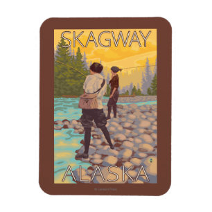 Magnet Flexible Les femmes pilotent la pêche - Skagway, Alaska