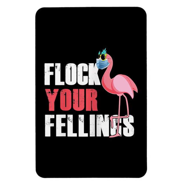 Magnet Flexible Les femmes volent vos sentiments Flamant rose amus (Vertical)
