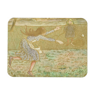 Magnet Flexible Les filles de Camille Pissarro jouant au tennis,