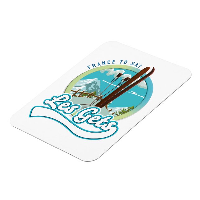 Magnet Flexible Les Gets france logo ski (Côté Gauche)
