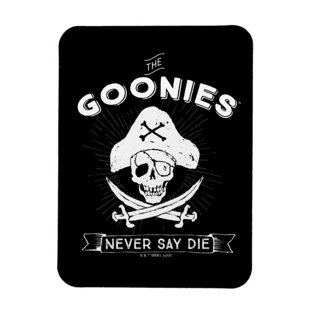 Magnet Flexible Les Goonies "Ne jamais dire mourir" Pirate Badge (Vertical)