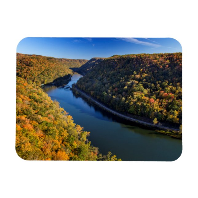Magnet Flexible Les gorges de la New River à Hawks Nest State Park (Horizontal)