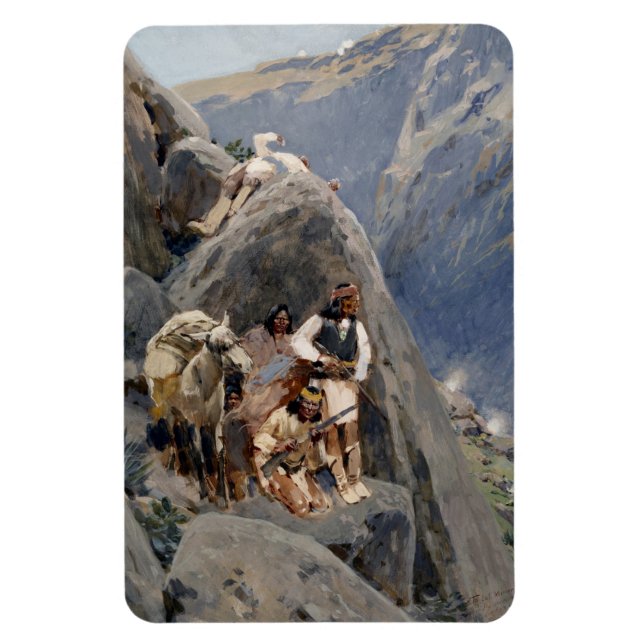 Magnet Flexible Les guerriers d'Apache : une embuscade sur la cava (Vertical)