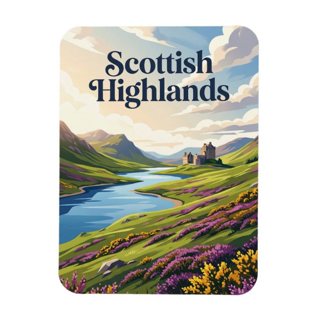 Magnet Flexible Les Highlands d'Écosse (Vertical)