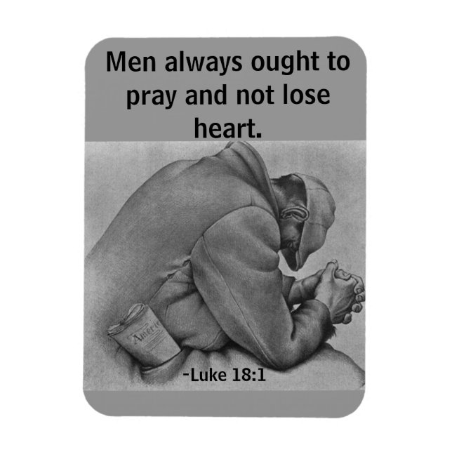 Magnet Flexible Les hommes devraient toujours prier Citation bibli (Vertical)