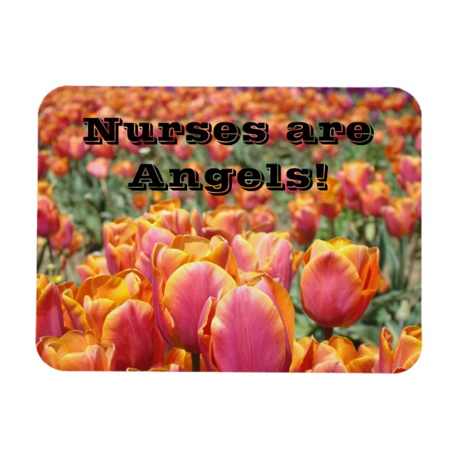 Magnet Flexible Les infirmières sont des anges ! aimants Fleurs de (Horizontal)